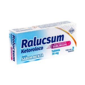 Raluсsum es un medicamento que contiene 30 mg de ketorolaco en cada tableta sublingual. Viene en una presentación de 6 tabletas por envase.